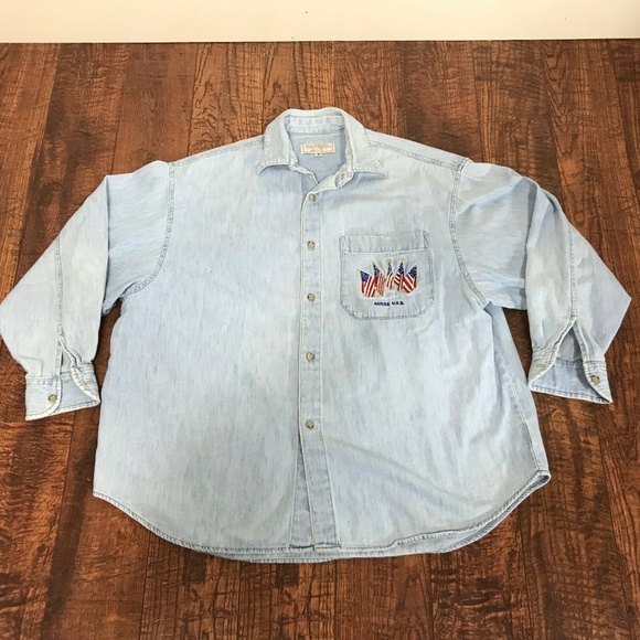 Guess Tops - VTG Guess 2 Georges Marciano Denim Button Down